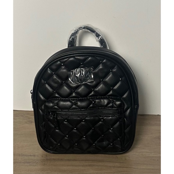 Badgley Mischka Handbags - Badgley Mischka Black Vegan Leather‎ Mini Studded Backpack Designr Bag NWT